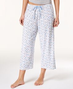 Трикотажные пижамные штаны-капри с принтом Hue, белый