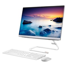 Моноблок Lenovo IdeaCentre, 23.8″ Сенсорный, 8Гб/1.128Тб, i5 10400T, Radeon 625, белый, английская/арабская клавиатура