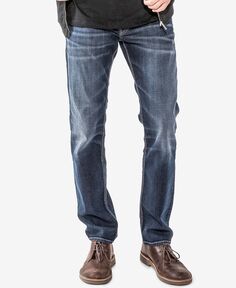 Мужские зауженные эластичные джинсы allan classic fit Silver Jeans Co., темно-синий