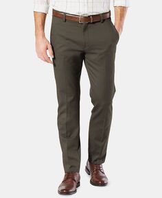 Мужские брюки easy slim fit цвета хаки стрейч Dockers, мульти