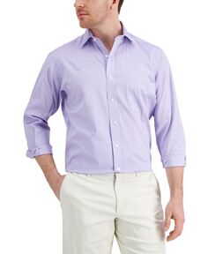 Мужская хлопковая классическая рубашка стандартного кроя с расправленным воротником, созданная для macy&apos;s Club Room