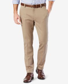 Мужские брюки easy slim fit цвета хаки стрейч Dockers