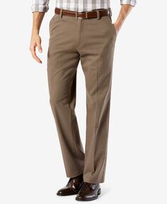 Мужские эластичные брюки цвета хаки easy straight fit Dockers, мульти