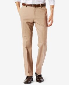Мужские эластичные брюки цвета хаки easy straight fit Dockers
