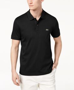Мужская рубашка-поло soft touch с коротким рукавом, стандартный крой Lacoste, черный
