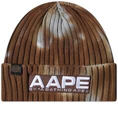 Шапка Aape by A Bathing Ape Bleached Dyed, коричневый