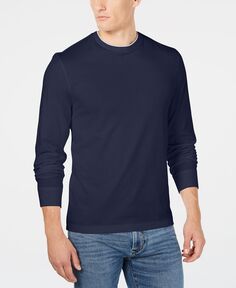 Мужская футболка с двойным круглым вырезом, созданная для macy&apos;s Club Room, темно-синий
