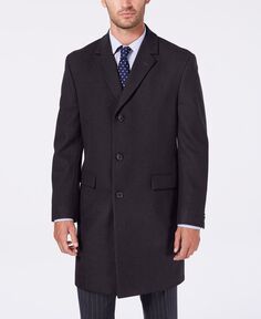 Мужское пальто классического кроя в клетку Nautica, серый