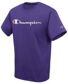 Мужская футболка с логотипом Champion, фиолетовый