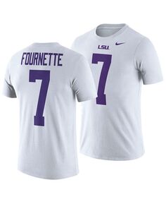 Мужская футболка leonard fournette lsu tigers name and number Nike, белый