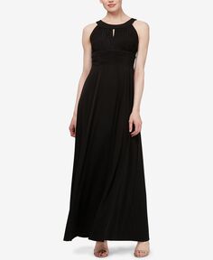 Плиссированное платье макси SL Fashions, черный
