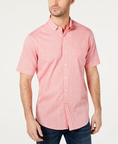 Мужская рубашка из стрейч-хлопка в клетку, созданная для macy&apos;s Club Room, коралловый