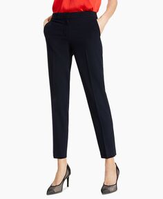 Женские классические брюки прямого кроя, созданные для macy&apos;s Bar III, синий