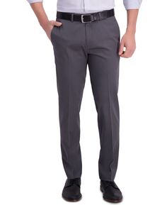 Мужские брюки прямого кроя премиум-класса цвета хаки без железа Haggar, темно-серый