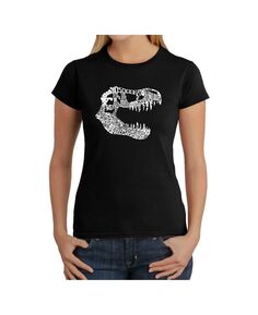 Женская футболка word art - t-rex LA Pop Art, черный