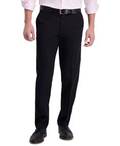Мужские брюки прямого кроя премиум-класса цвета хаки без железа Haggar, черный