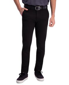 Мужские однотонные повседневные брюки slim-fit stretch серии active Haggar, черный