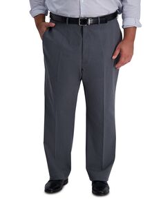 Мужские классические брюки цвета хаки big &amp; tall без железа премиум-класса с плоским передом Haggar, мульти