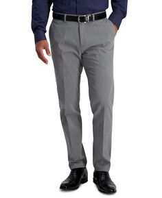 Мужские облегающие брюки премиум-класса цвета хаки без железа Haggar, мульти