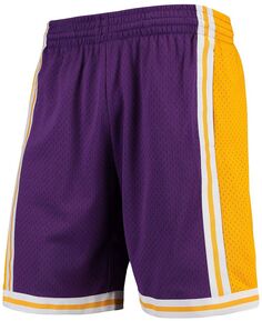 Мужские фиолетовые шорты los angeles lakers hardwood classics team swingman Mitchell &amp; Ness, фиолетовый