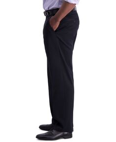 Мужские брюки премиум-класса цвета хаки классического кроя без железа Haggar, черный