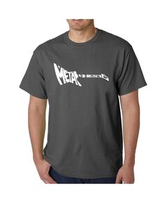 Мужская футболка word art - гитара с металлической головкой LA Pop Art, серый