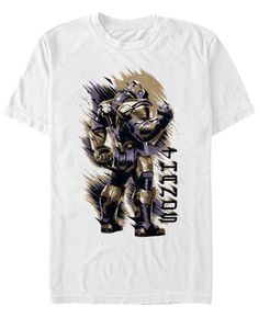 Мужская футболка с коротким рукавом marvel «мстители: эндшпиль» с рисунком «танос на спине» Fifth Sun, белый