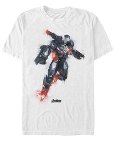 Мужская футболка с короткими рукавами marvel, мстители, эндшпиль, капающая краска, военная машина Fifth Sun, белый