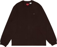 Лонгслив Supreme Small Box Long-Sleeve Tee &apos;Dark Brown&apos;, коричневый