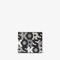 Кошелек Michael Kors Cooper Graphic Logo Billfold, черный/белый/серый/бежевый