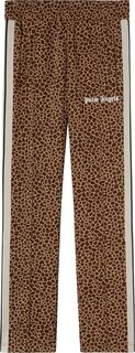 Брюки Palm Angels Leopard Jacquard Track Pants &apos;Beige/Off White&apos;, коричневый