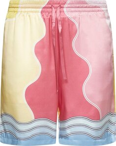 Шорты Casablanca Silk Shorts With Drawstrings &apos;Soleil Levant&apos;, разноцветный