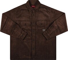 Рубашка Supreme Corduroy Shirt &apos;Brown&apos;, коричневый