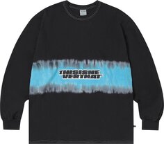 Лонгслив thisisneverthat Striped Tie Dye Long-Sleeve Top &apos;Black&apos;, черный