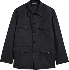 Куртка Marni Shadow Pinstripe Wool Jacket &apos;Blue / Grey&apos;, синий