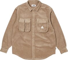 Рубашка Palace Cargo Cord Shirt &apos;Stone&apos;, коричневый