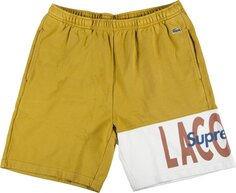 Спортивные шорты Supreme x Lacoste Logo Panel Sweatshort &apos;Gold&apos;, золотой