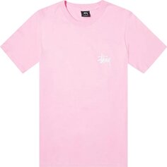 Футболка Stussy Basic Tee &apos;Pink&apos;, розовый