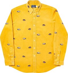 Рубашка Palace x Ralph Lauren Embroidered Corduroy GTI Shirt &apos;Palazzo Yellow&apos;, желтый