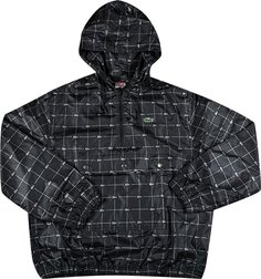 Анорак Supreme x Lacoste Reflective Grid Nylon Anorak &apos;Black&apos;, черный