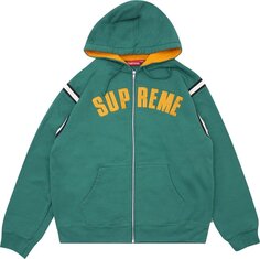 Толстовка Supreme Jet Sleeve Zip Up Hooded Sweatshirt &apos;Light Pine&apos;, зеленый