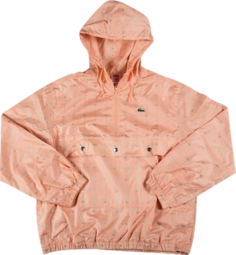 Анорак Supreme x Lacoste Reflective Grid Nylon Anorak &apos;Peach&apos;, оранжевый