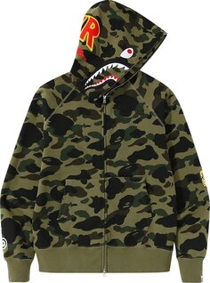 Худи BAPE 1st Camo Shark Full Zip Hoodie (FW18) &apos;Green&apos;, зеленый