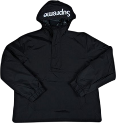 Пуловер Supreme Hooded Logo Half Zip Pullover &apos;Black&apos;, черный