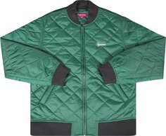 Куртка Supreme Sequin Patch Quilted Bomber Jacket &apos;Green&apos;, зеленый