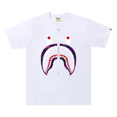 Футболка BAPE Color Camo Shark Tee &apos;White/Purple&apos;, белый