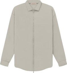Рубашка Fear of God Essentials Filled Nylon Shirt Jacket &apos;Seal&apos;, серый