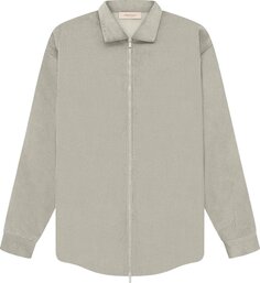 Рубашка Fear of God Essentials Corduroy Shirt Jacket &apos;Seal&apos;, серый