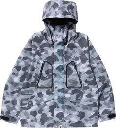 Куртка BAPE Honeycomb Camo Snowboard Jacket &apos;Grey&apos;, серый