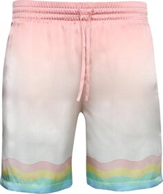 Шорты Casablanca Silk Shorts With Drawstrings &apos;Arts Club&apos;, белый